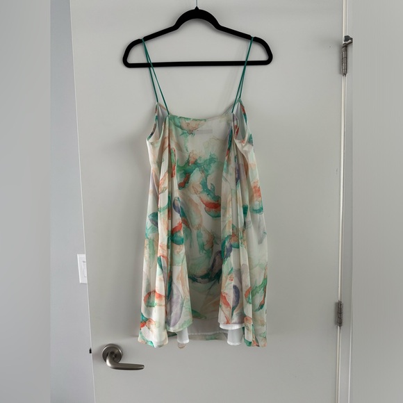 Zara flowy watercolour dress - Picture 2 of 5